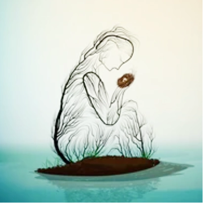 Representación de un ser humano por medio de arboles